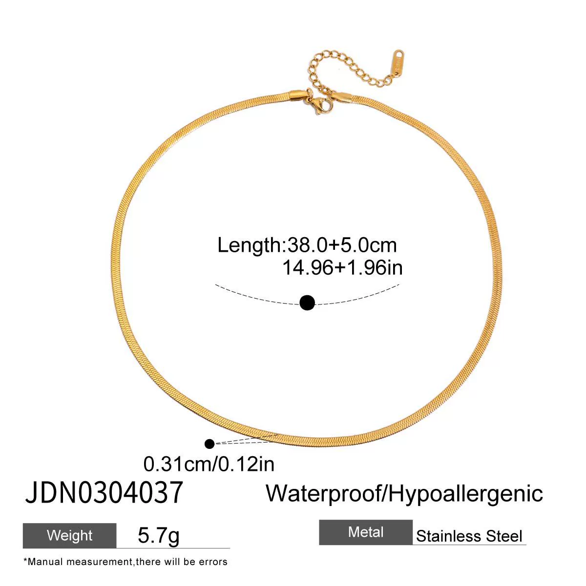 Wholesale Women's Geometric Stainless Steel Clavicle Necklace With Vacuum Real Gold Plating - Image 6