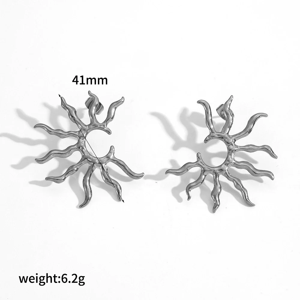 Wholesale Women's Geometric Stainless Steel Earrings With Pvd Furnace Vacuum Real Gold Plating Ins Style Minimalist - Image 4
