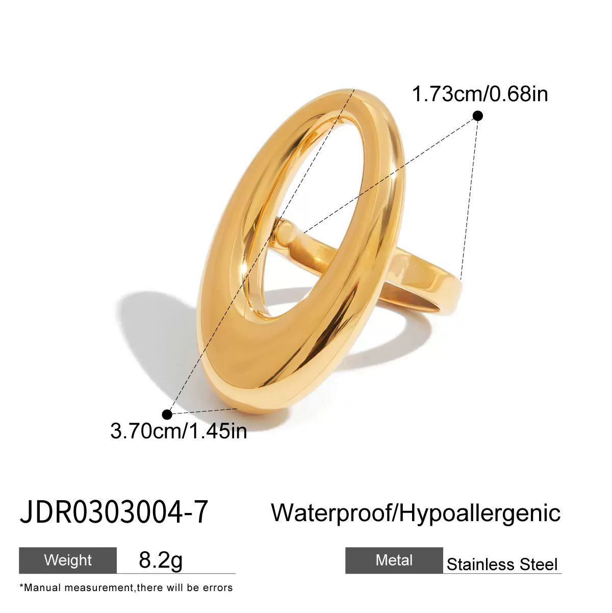 Wholesale Women's Geometric Stainless Steel Electroplated Bracelet And Ring Jewelry - Image 13