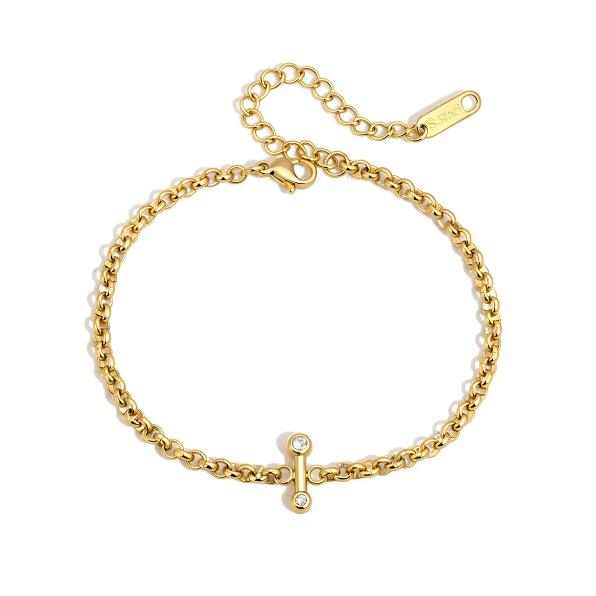 Wholesale Women's Geometric Stainless Steel Electroplated Bracelet Light Luxury Niche Stackable Jewelry - Image 5
