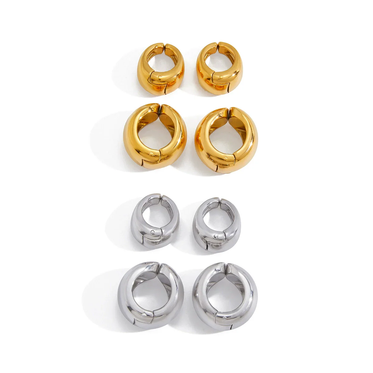 Wholesale Women's Geometric Stainless Steel Electroplated Ear Clips Jewelry - Image 5