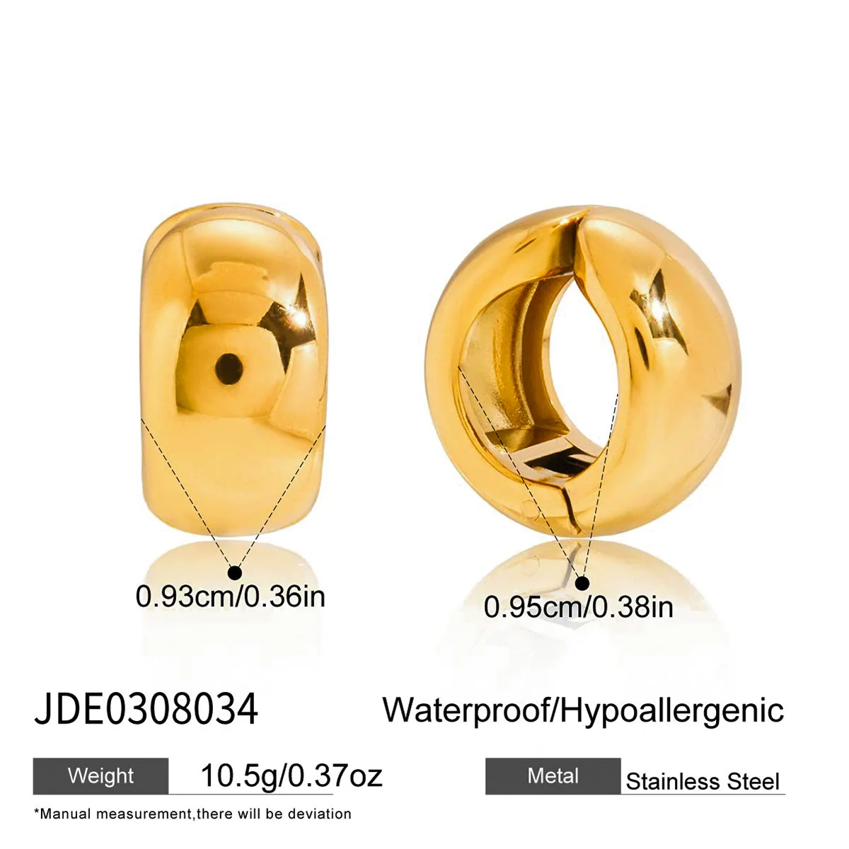 Wholesale Women's Geometric Stainless Steel Electroplated Ear Clips Jewelry - Image 7