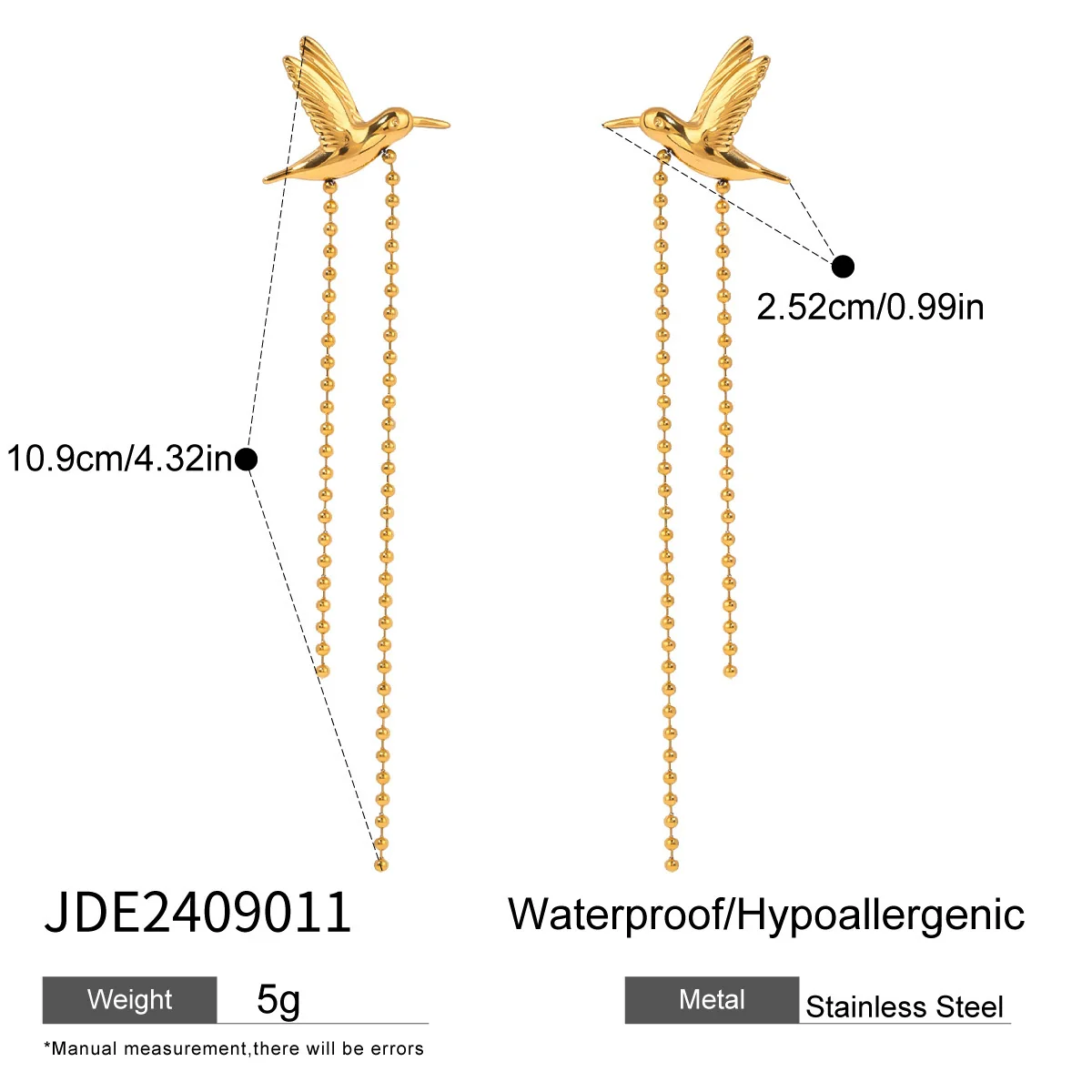 Wholesale Women's Geometric Stainless Steel Electroplated Earrings - Image 10