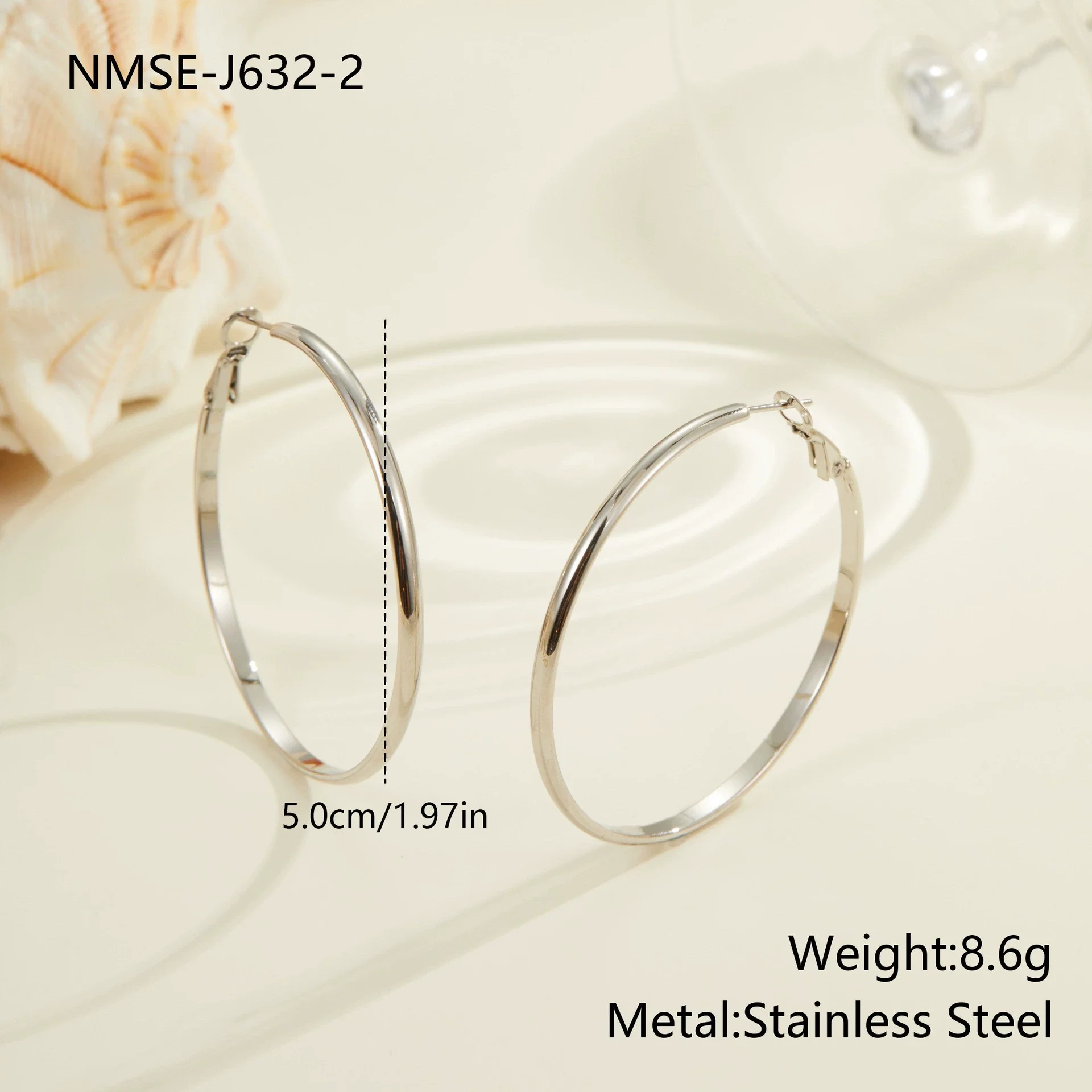 Wholesale Women's Geometric Stainless Steel Electroplated Hoop Earrings In Minimalist Light Luxury Style - Image 13