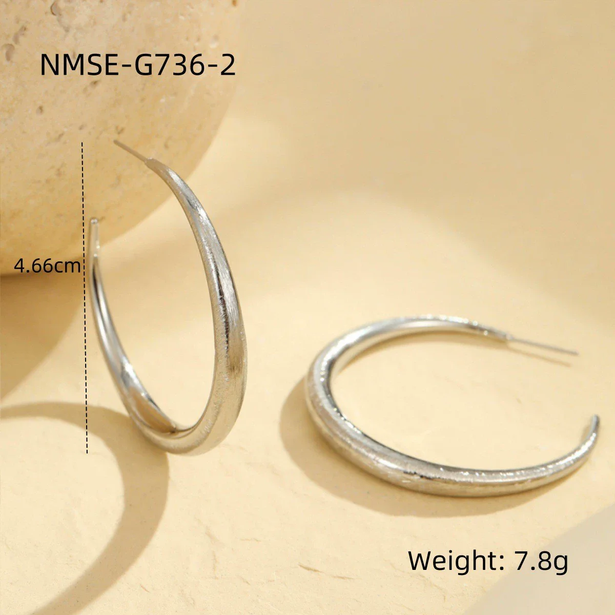 Wholesale Women's Geometric Stainless Steel Electroplated Hoop Earrings In Minimalist Light Luxury Style - Image 23