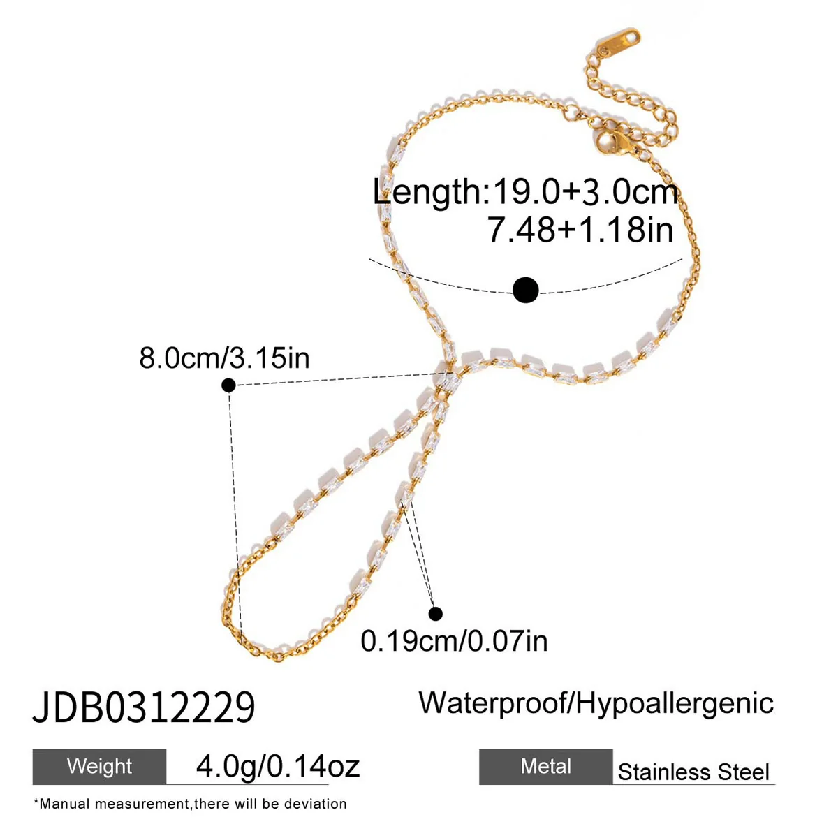 Wholesale Women's Geometric Stainless Steel Electroplated Interlocking Bracelet - Image 6