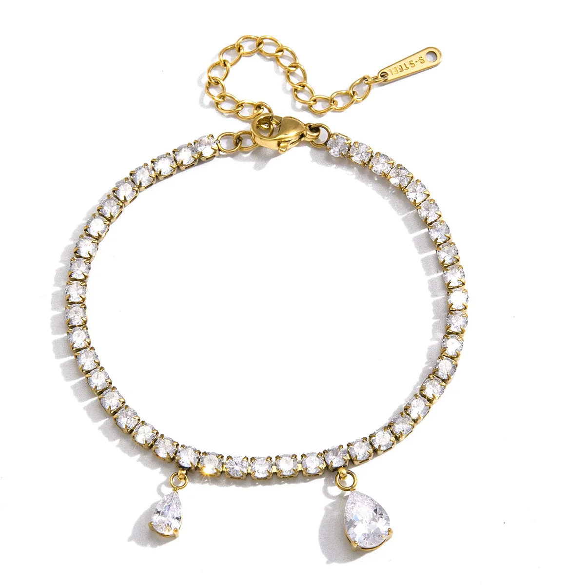 Wholesale Women's Geometric Stainless Steel Electroplated Interlocking Stackable Bracelet Jewelry Hand Accessory - Image 5