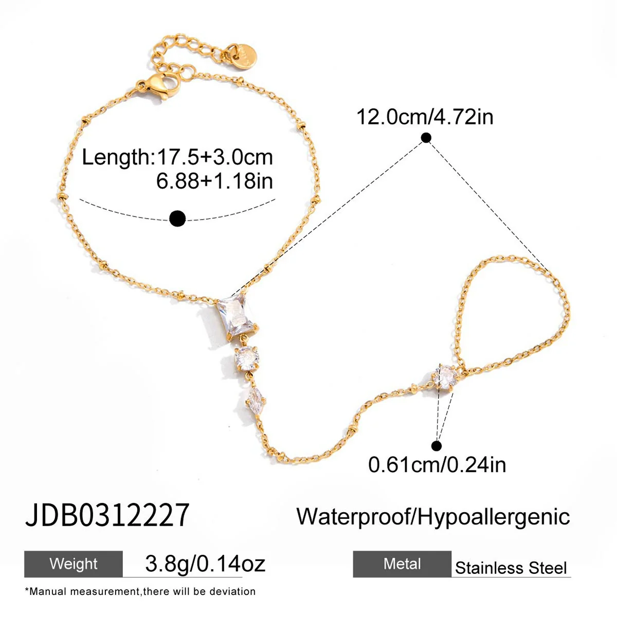 Wholesale Women's Geometric Stainless Steel Electroplated Interlocking Stackable Bracelet Jewelry Hand Accessory - Image 6