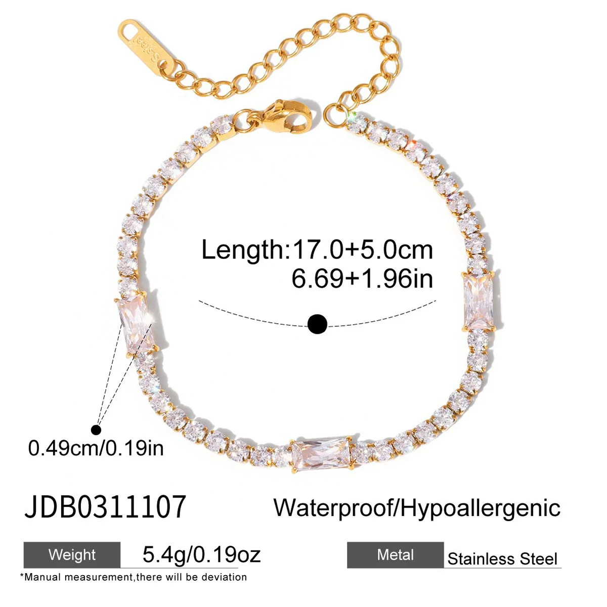 Wholesale Women's Geometric Stainless Steel Electroplated Interlocking Stackable Bracelet Jewelry Hand Accessory - Image 8