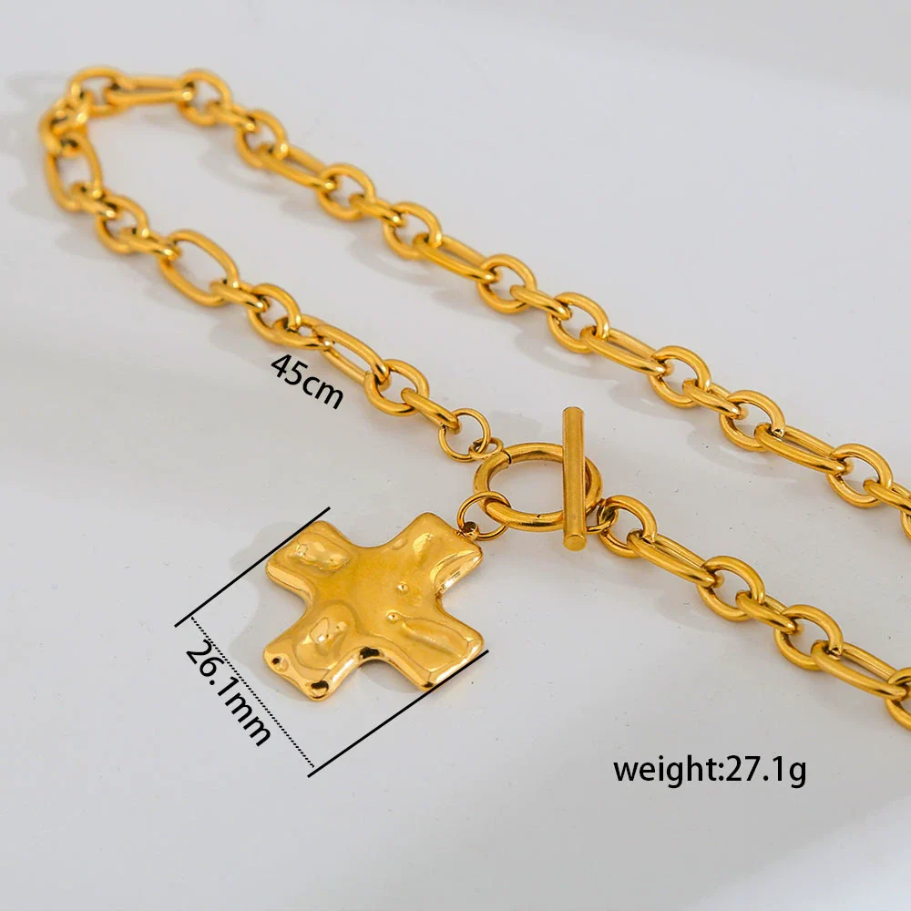 Wholesale Women's Geometric Stainless Steel Electroplated Necklace - Image 5