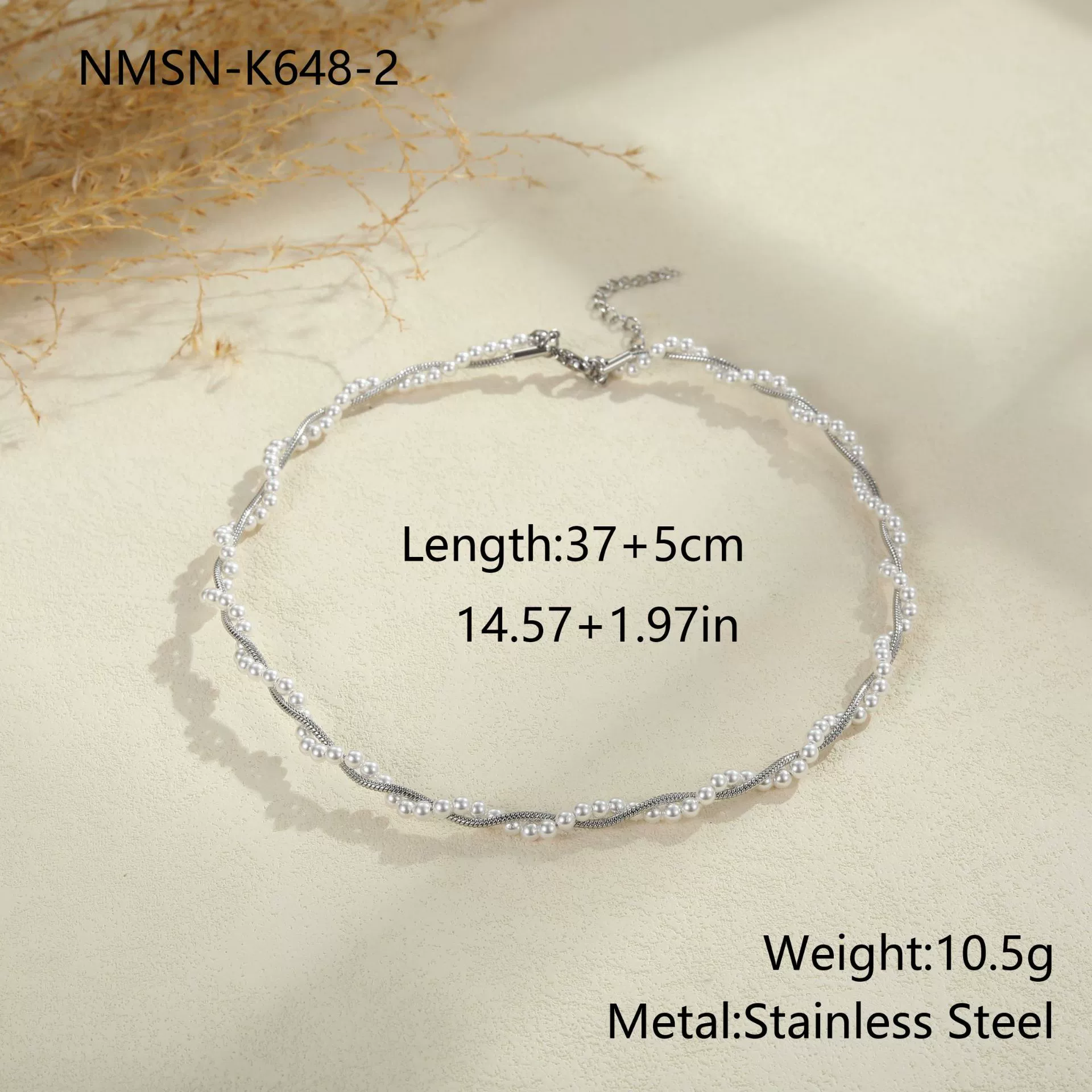 Wholesale Women's Geometric Stainless Steel Electroplated Necklace And Bracelet Jewelry - Image 7
