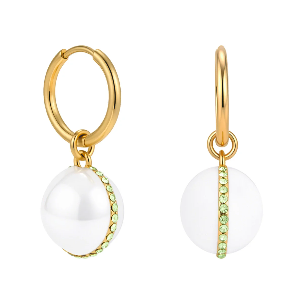 Wholesale Women's Geometric Stainless Steel Electroplated Oildrip Earrings Nonfading Light Luxury Highend Niche Jewelry - Image 5
