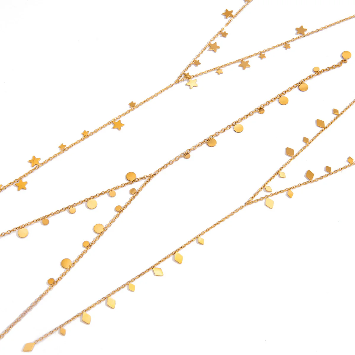 Wholesale Women's Geometric Stainless Steel Necklace With Pvd Furnace Vacuum Real Gold Plating - Image 5