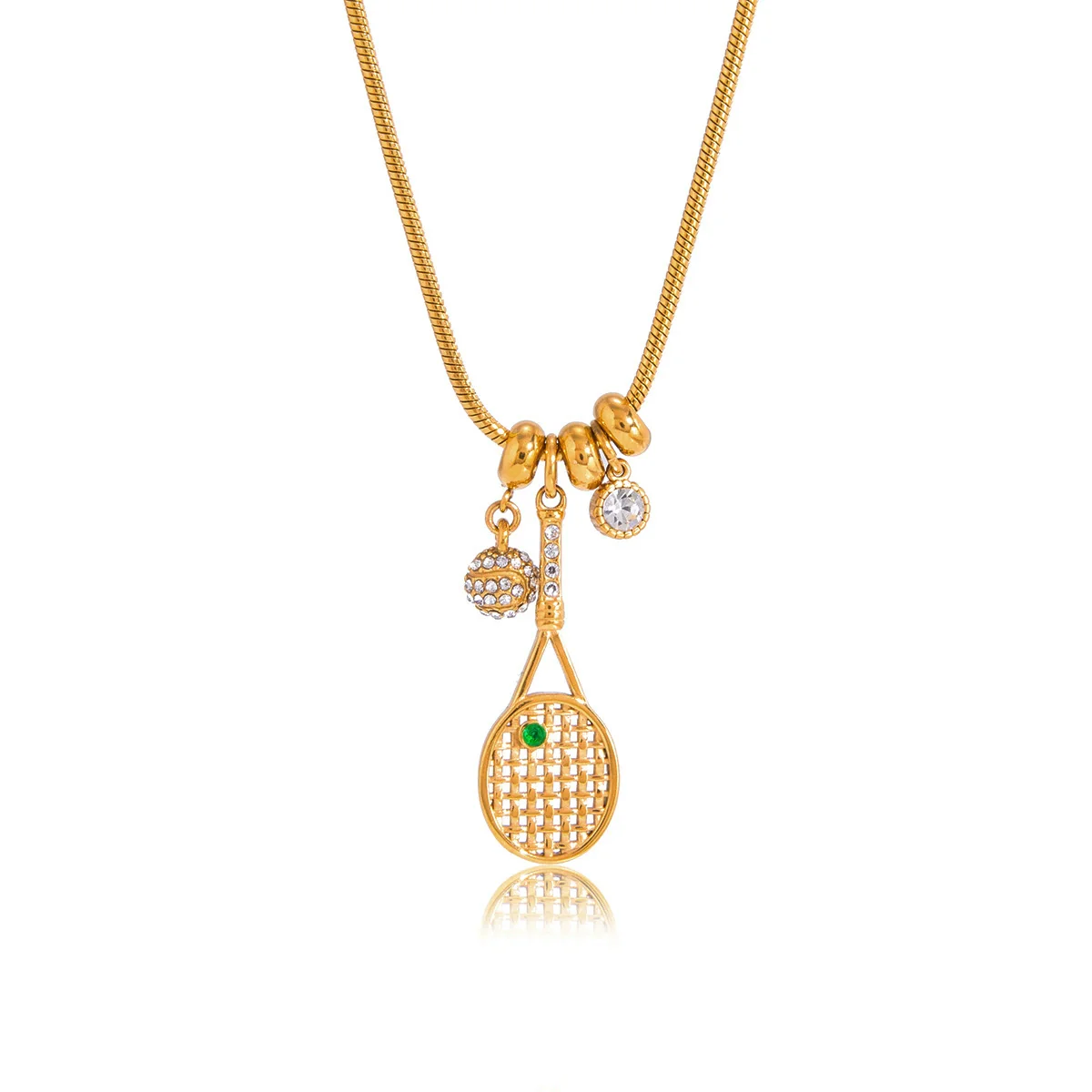Wholesale Women's Geometric Stainless Steel Necklace With Pvd Furnace Vacuum Real Gold Plating - Image 5