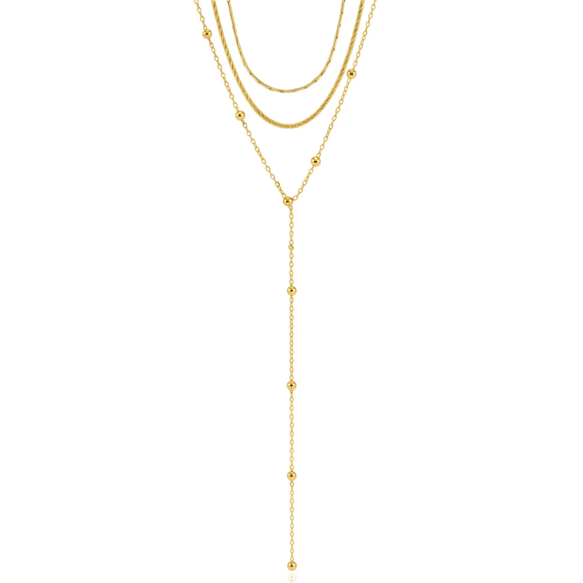 Wholesale Women's Geometric Stainless Steel Necklace With Pvd Furnace Vacuum Real Gold Plating - Image 4