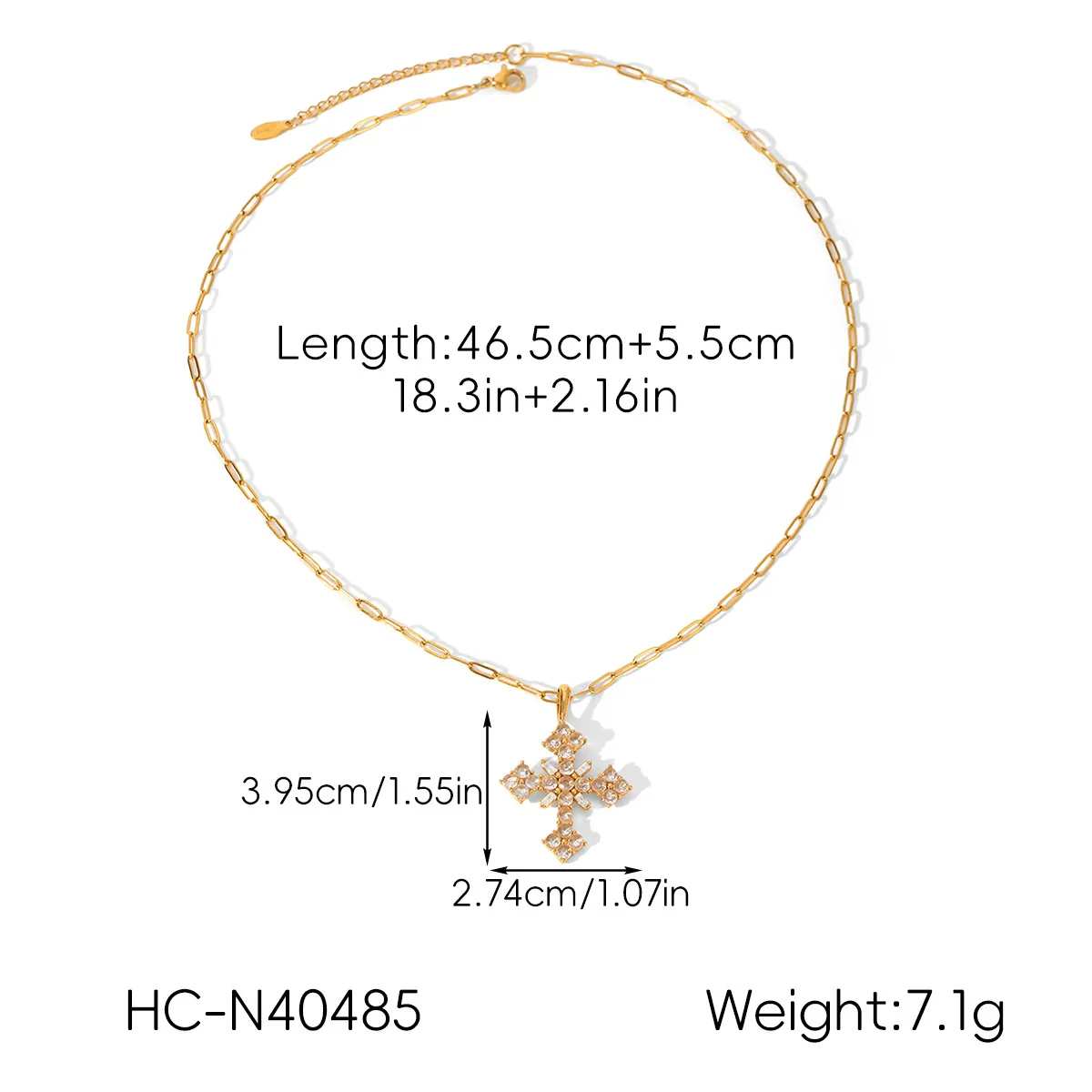 Wholesale Women's Geometric Stainless Steel Necklace With Vacuum Plating In Furnace - Image 11