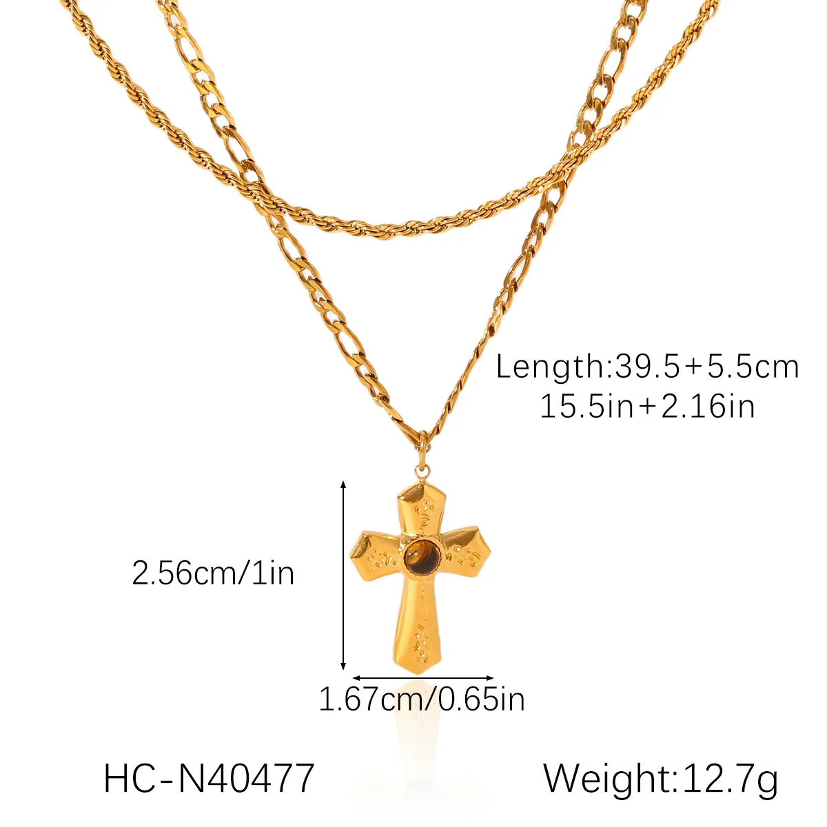Wholesale Women's Geometric Stainless Steel Necklace With Vacuum Plating In Furnace - Image 13