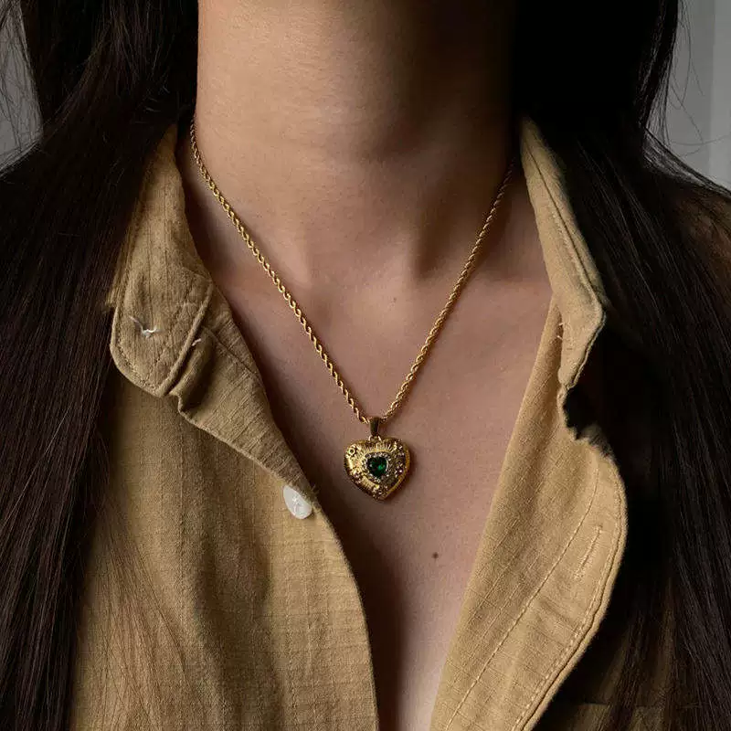 Wholesale Women's Geometric Stainless Steel Necklace With Vacuum Real Gold Plating In Pvd Furnace - Image 2