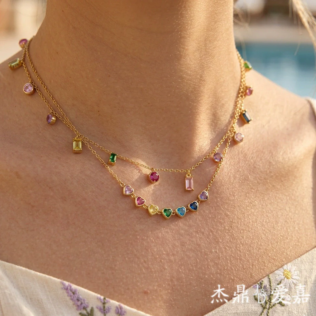 Wholesale Women's Geometric Stainless Steel Necklace With Vacuum Real Gold Plating In Pvd Furnace