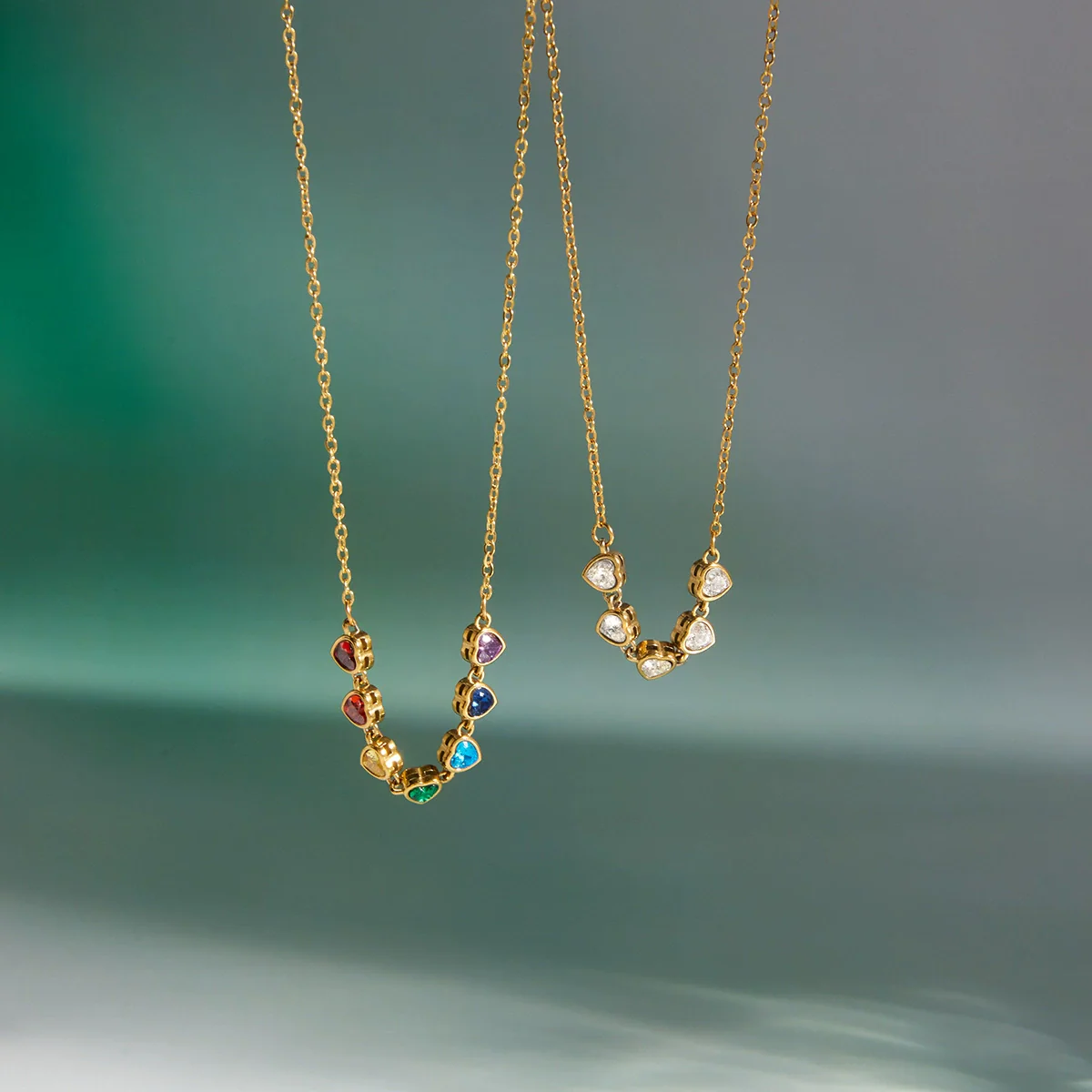 Wholesale Women's Geometric Stainless Steel Necklace With Vacuum Real Gold Plating In Pvd Furnace - Image 4
