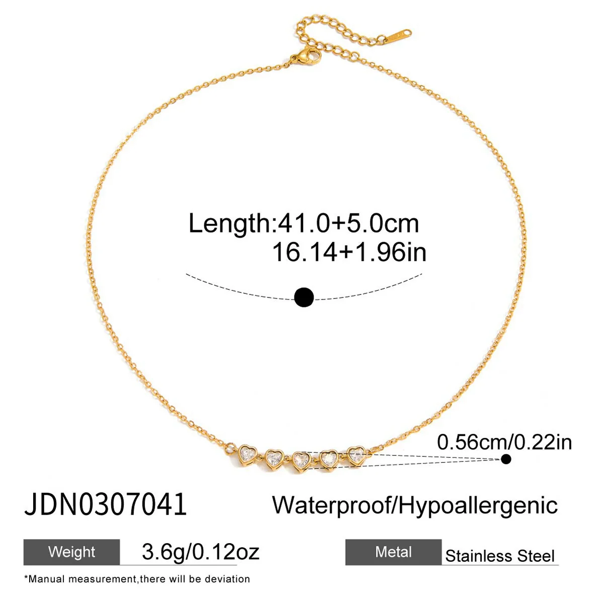 Wholesale Women's Geometric Stainless Steel Necklace With Vacuum Real Gold Plating In Pvd Furnace - Image 8