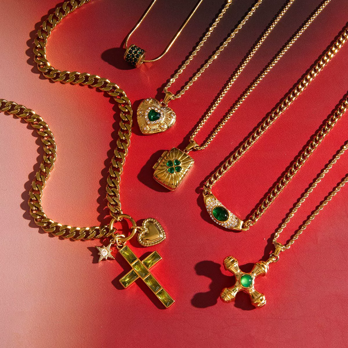 Wholesale Women's Geometric Stainless Steel Necklace With Vacuum Real Gold Plating In Pvd Furnace - Image 4