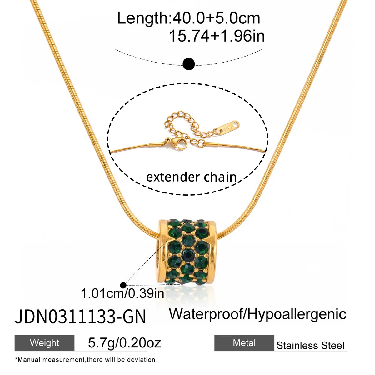 Wholesale Women's Geometric Stainless Steel Necklace With Vacuum Real Gold Plating In Pvd Furnace - Image 9