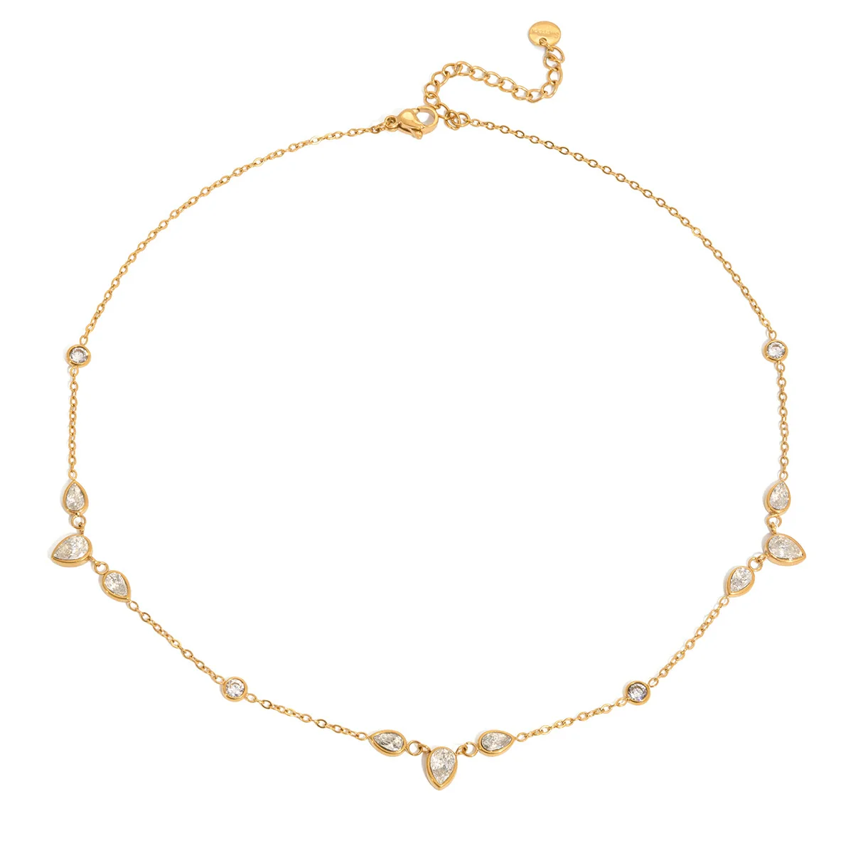 Wholesale Women's Geometric Stainless Steel Pendant Necklace With Vacuum Real Gold Plating In Pvd Furnace - Image 5
