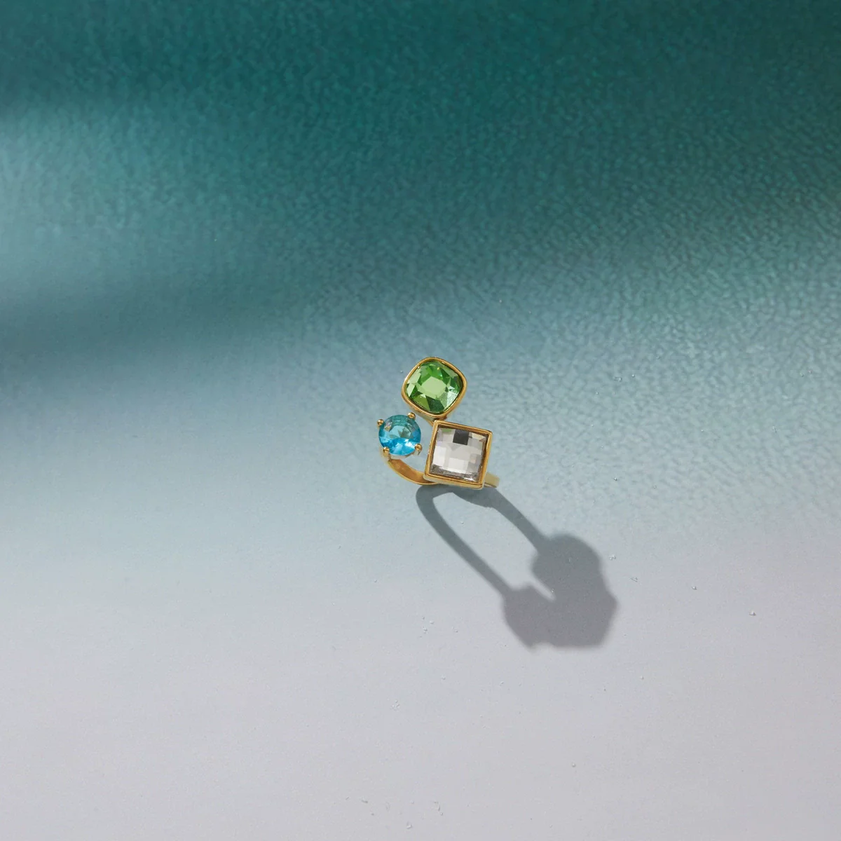 Wholesale Women's Geometric Stainless Steel Ring With Pvd Furnace Vacuum Real Gold Plating - Image 4