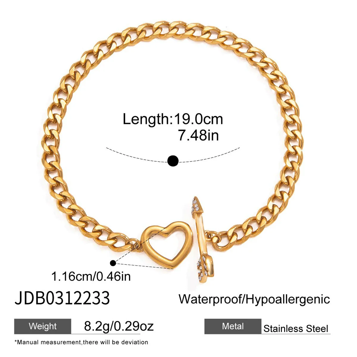 Wholesale Women's Geometric Titanium Steel And Stainless Steel Electroplated Jewelry Bracelet And Necklace Set - Image 6