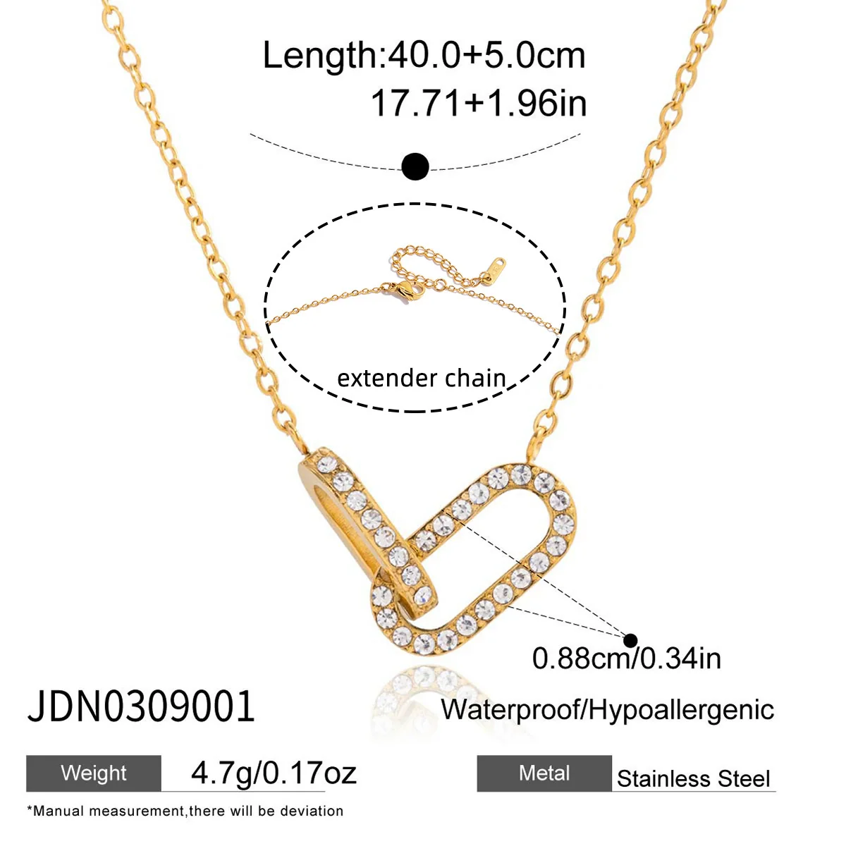 Wholesale Women's Geometric Titanium Steel And Stainless Steel Electroplated Necklace Jewelry - Image 5
