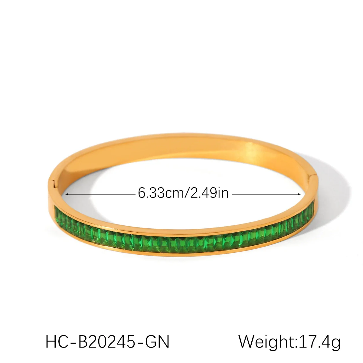 Wholesale Women's Geometric Zircon Stainless Steel Bracelet - Image 12
