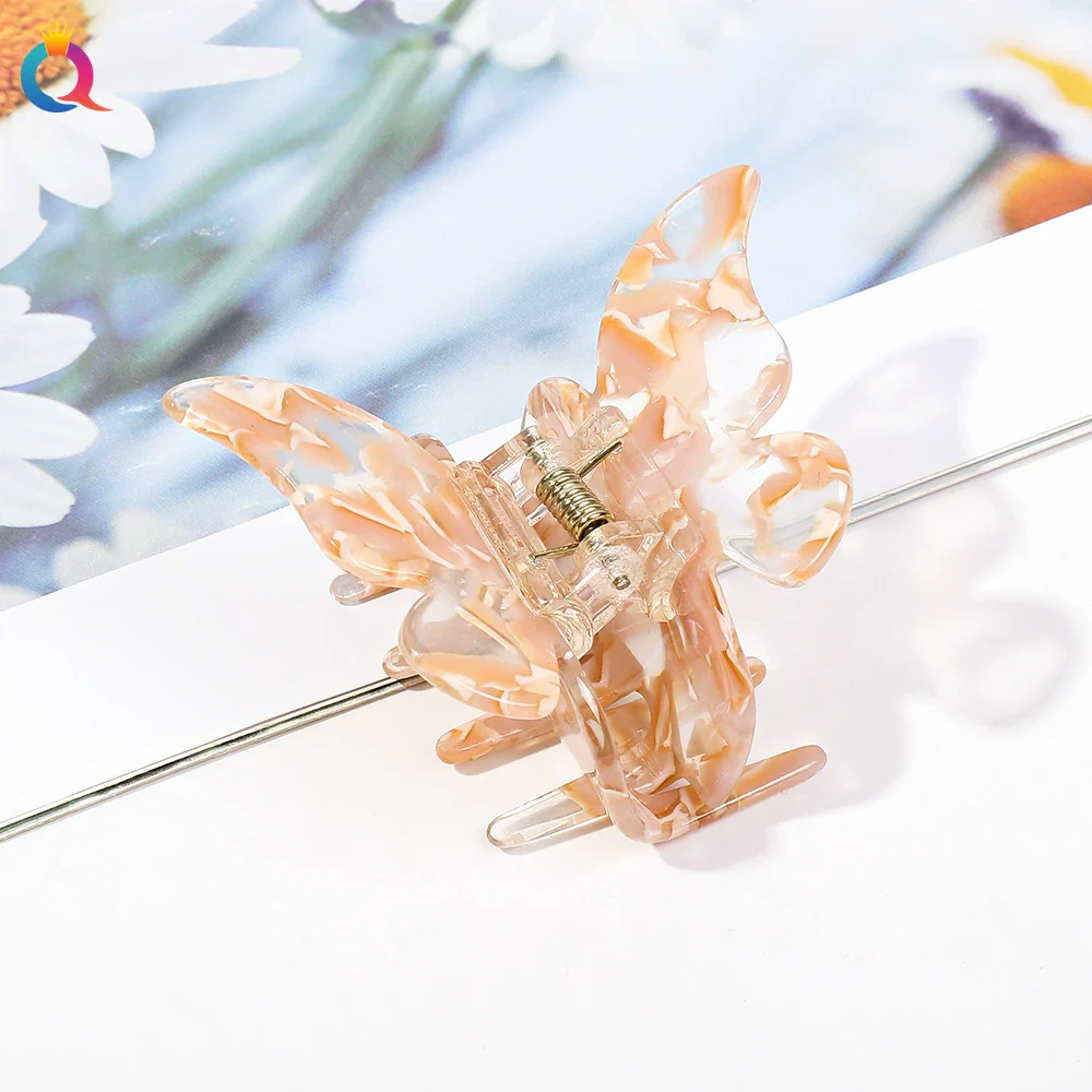 Wholesale Women's Hair Accessories Acetic Acid Plate Butterfly Shape Handmade Hair Grab Clip - Image 18