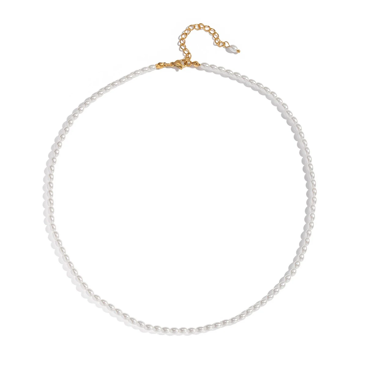 Wholesale Women's Handmade Geometric Beaded Pearl Necklace With 18K Real Gold Plating In Palace And Minimalist Style - Image 5