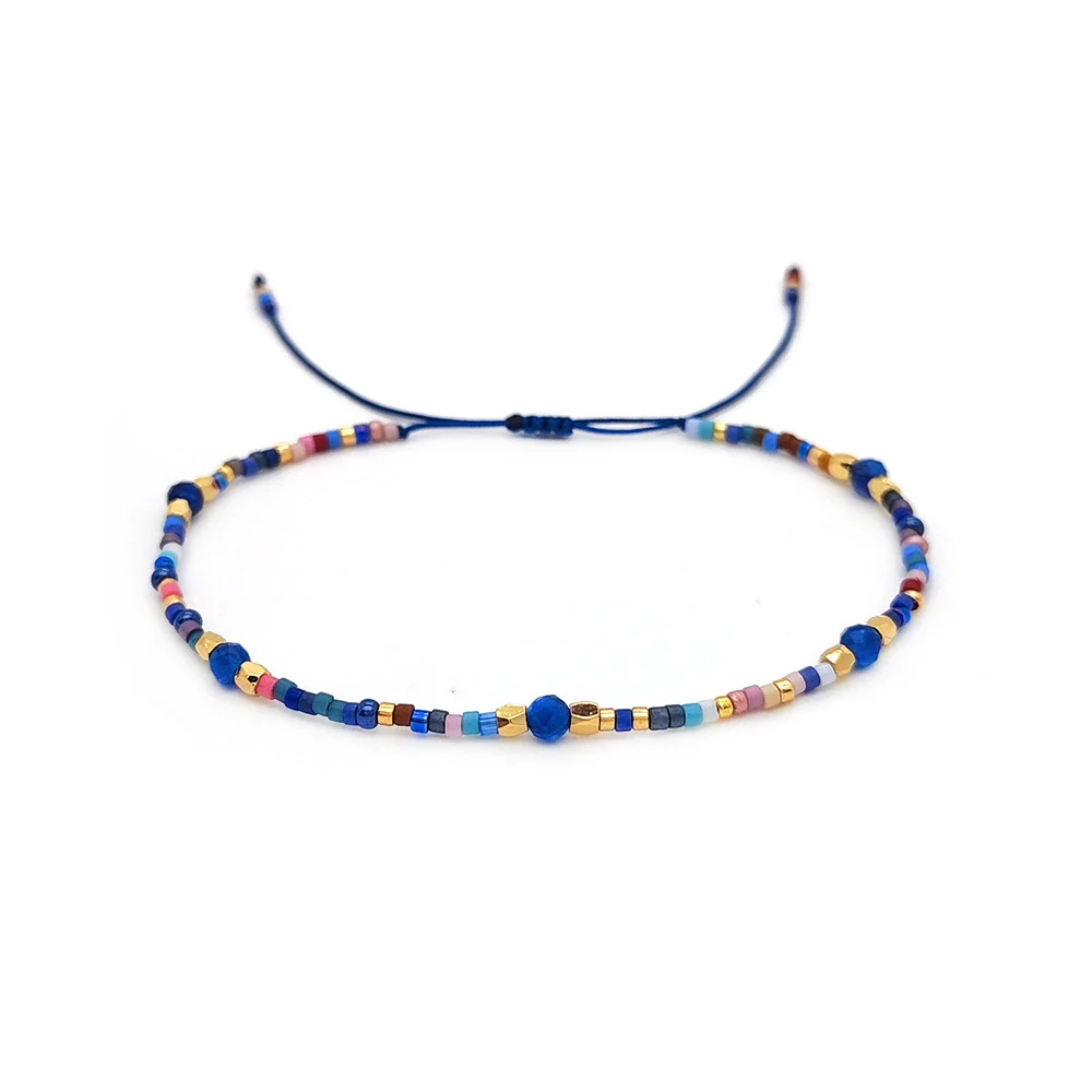Wholesale Women's Handwoven Bracelet With Cord Natural Freshwater Pearl And Miyuki Rice Beads Geometric Style - Image 5