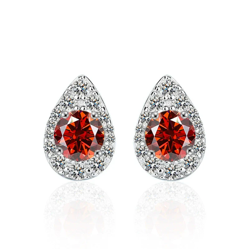 Wholesale Women's Highend Moissanite Drop Shape 925 Sterling Silver Earrings - Image 7