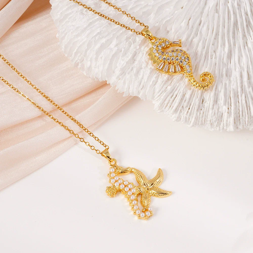 Wholesale Women's Hiphop Animal Zodiac Inlaid Colorful Zircon Copper O Chain Pendant Necklace Electroplated Mixed Gemstone Setting - Image 2