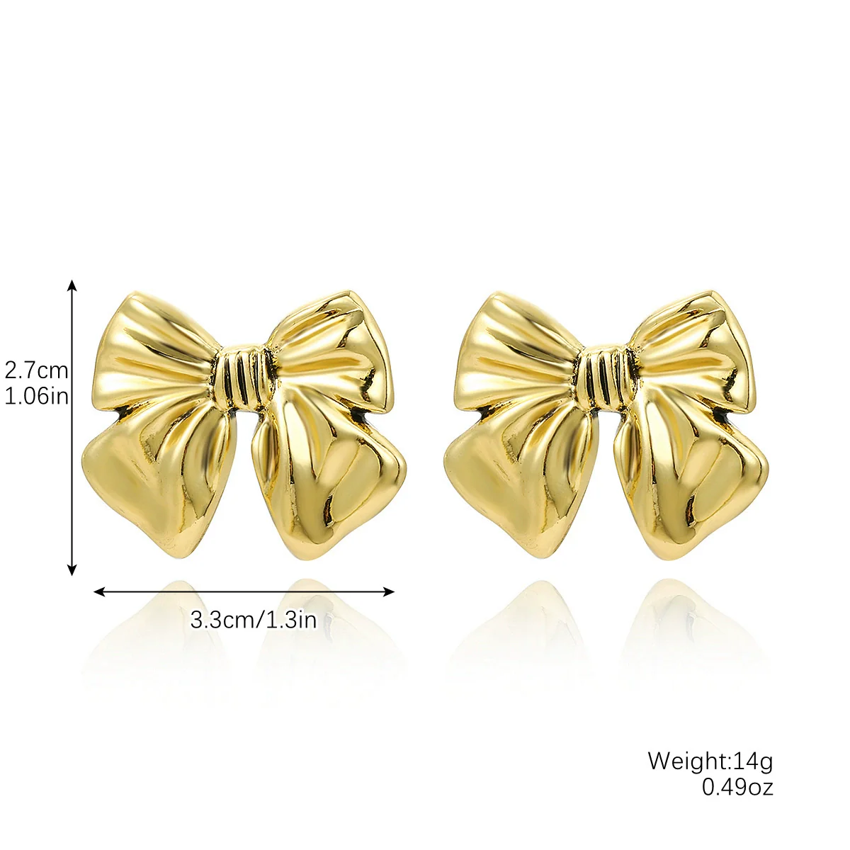 Wholesale Women's Imitation Pearl Beaded Bow Earrings Simple Style - Image 5