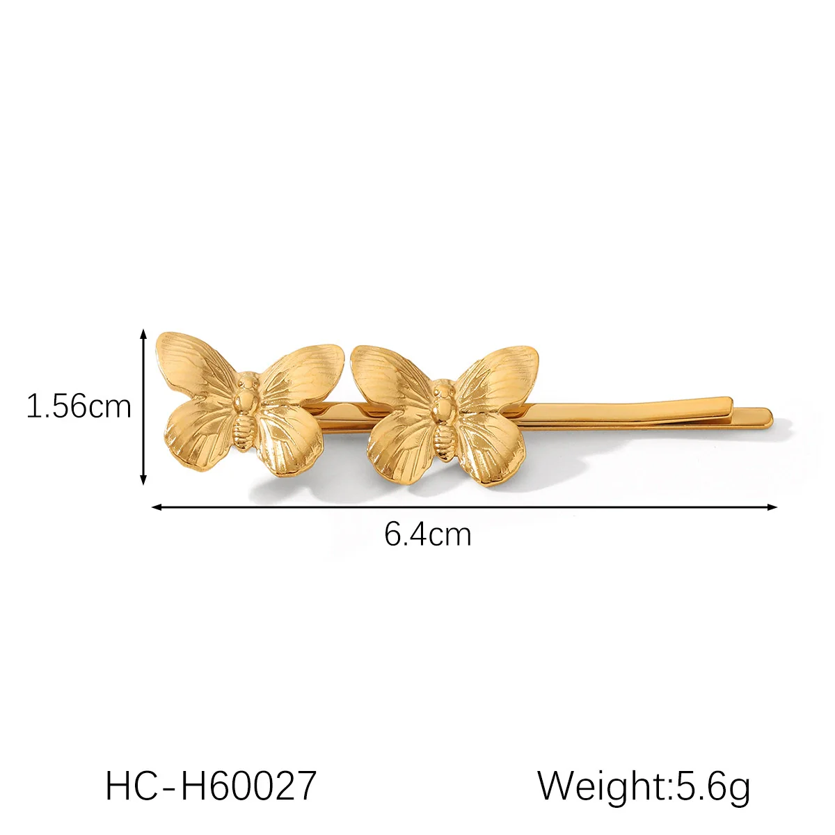 Wholesale Women's Ins Style Stainless Steel Electroplated Butterfly Hairpin Hair Accessories - Image 6