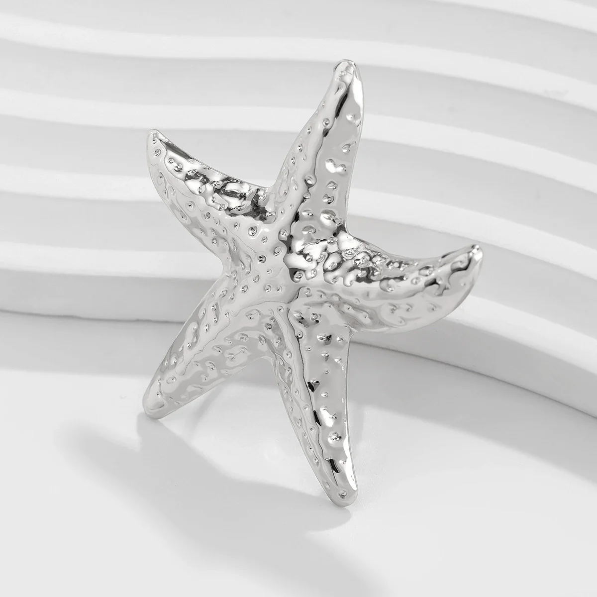 Wholesale Women's Jewelry Alloy Imitation Pearl Starfish Ring Holiday Style Geometric Electroplated - Image 7