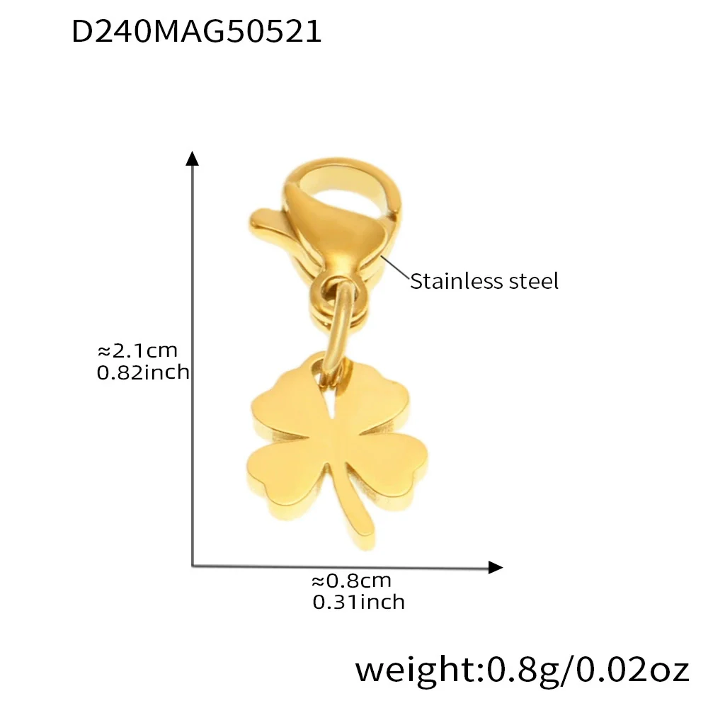 Wholesale Women's Jewelry Ferris Wheel Four Leaf Clover Red Chili Pendant Necklace In Stainless Steel With Enamel Glaze And Electroplating - Image 10