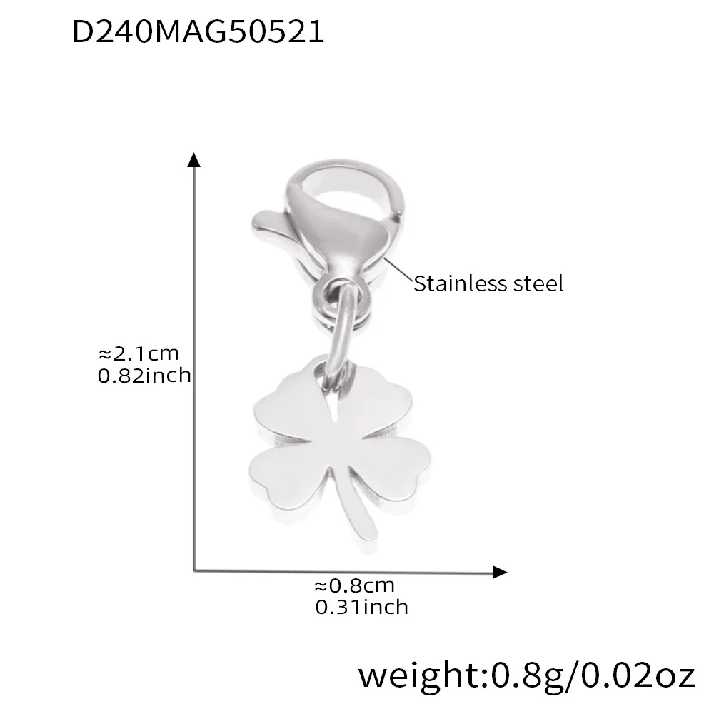 Wholesale Women's Jewelry Ferris Wheel Four Leaf Clover Red Chili Pendant Necklace In Stainless Steel With Enamel Glaze And Electroplating - Image 11