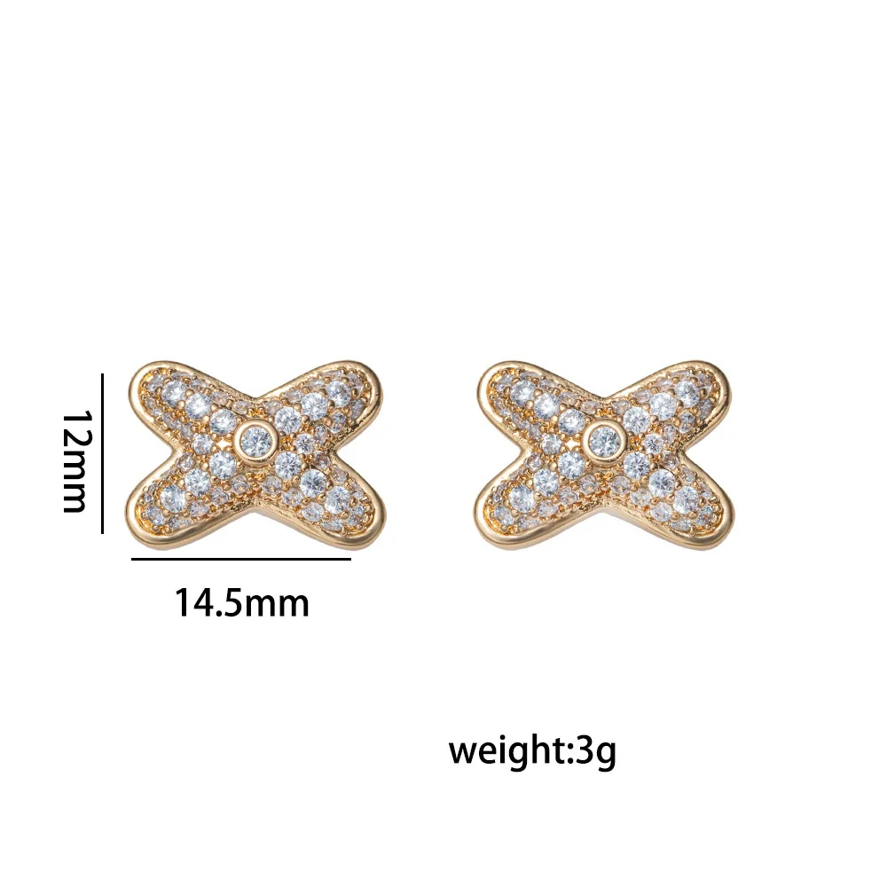Wholesale Women's Jewelry Set Light Luxury Geometric Style Cross Crown Roman Numerals Electroplated Environmentally Friendly Copper And Titanium Steel Necklace And Earrings - Image 4