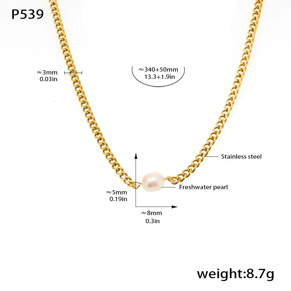 Wholesale Women's Jewelry Set With Ferris Wheel Design Electroplated Titanium Steel And Freshwater Pearl Necklace And Earrings - Image 6