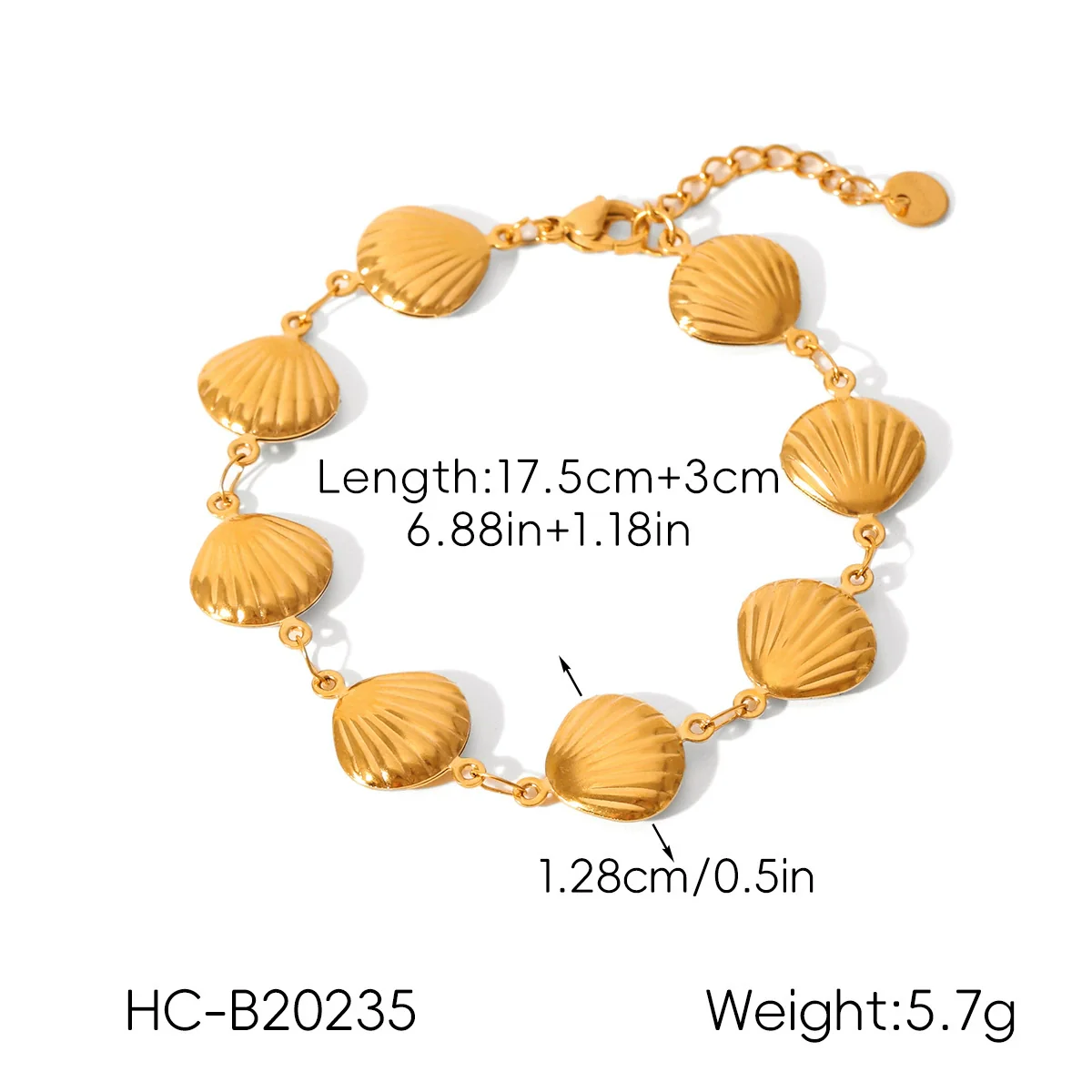 Wholesale Women's Jewelry Stainless Steel Shell Chain Electroplated Star Geometric Necklace Bracelet Earrings - Image 6
