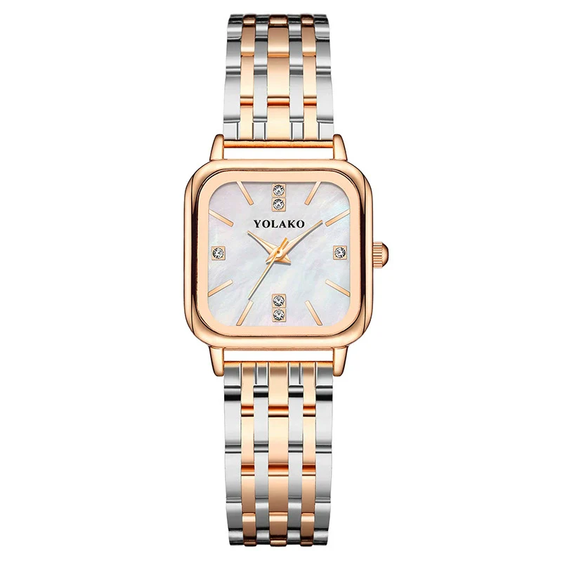 Wholesale Women's Leisure Style Round Alloy Case Stainless Steel Band Watch - Image 8