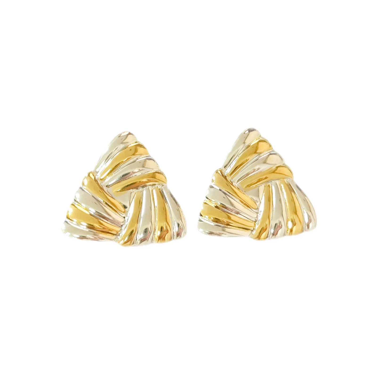 Wholesale Women's Light Luxury Geometric Gold Electroplated Stainless Steel Earrings - Image 5