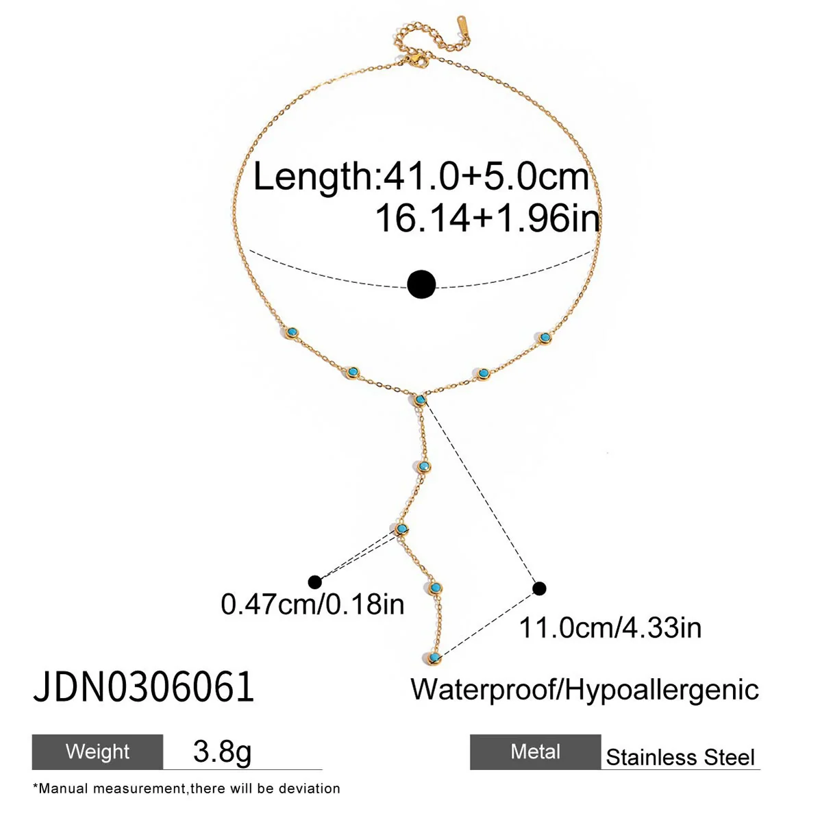 Wholesale Women's Light Luxury Geometric Stainless Steel Electroplated Necklace - Image 6