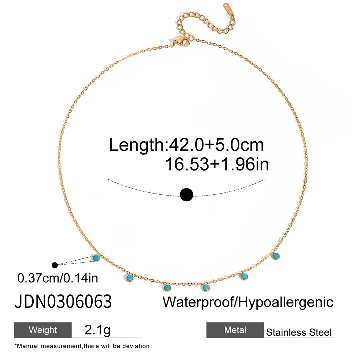 Wholesale Women's Light Luxury Geometric Stainless Steel Electroplated Necklace - Image 8