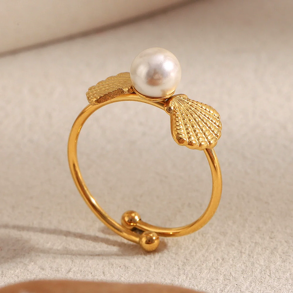 Wholesale Women's Light Luxury Geometric Stainless Steel Electroplated Open Ring Jewelry - Image 4